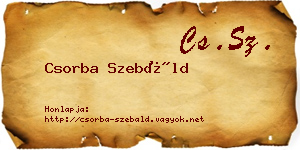 Csorba Szebáld névjegykártya